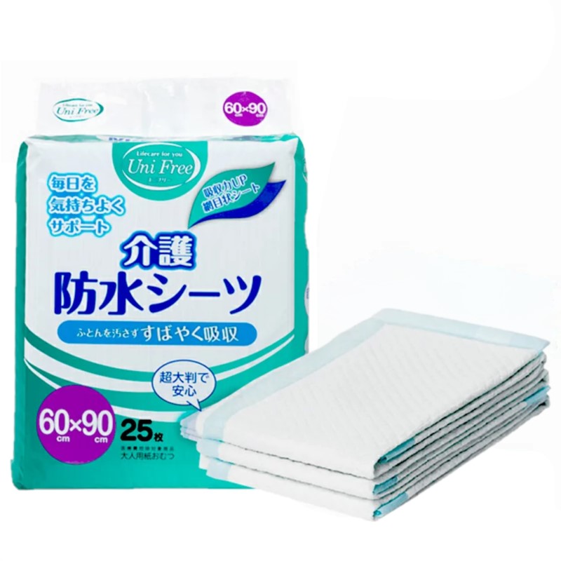 介護防水シーツ　粘着テープ付き　２５枚入