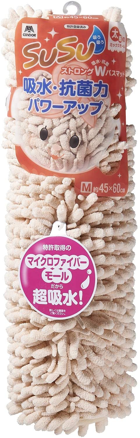 ＳＵＳＵストロングＷバスマット　Ｍサイズ　ペールアプリコット