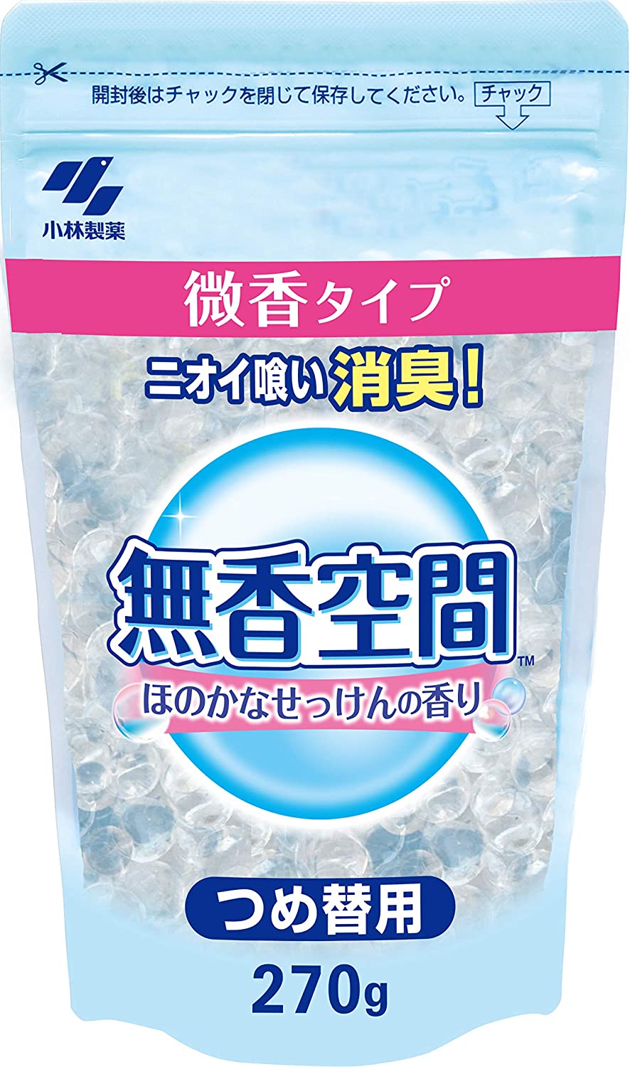 無香空間　ほのかなせっけんの香り　つめ替用　２７０ｇ