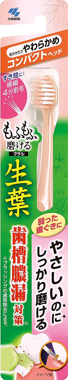 生葉　もふもふ磨けるブラシ　コンパクト