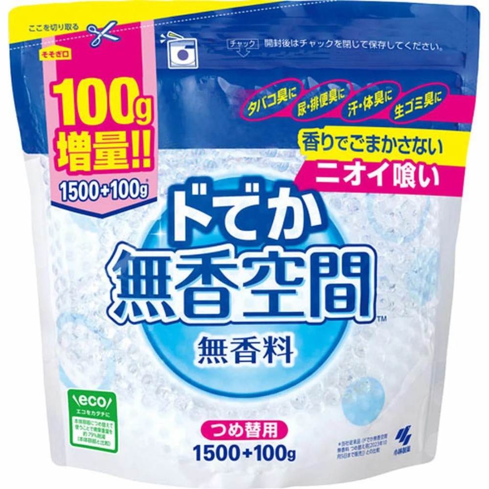 ドでか無香空間　無香料　つめ替用　１６００ｇ