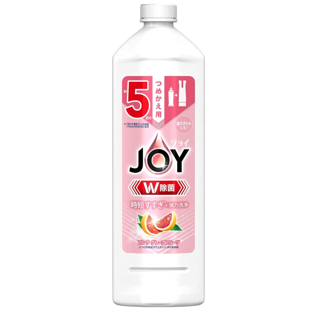 ＪＯＹ　ジョイ　Ｗ除菌　食器用洗剤　ピンクグレープフルーツ　つめかえ用　特大サイズ　６７０ｍＬ