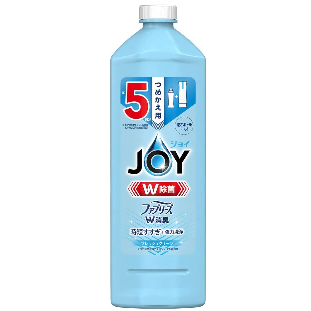 ＪＯＹ　ジョイ　Ｗ除菌　食器用洗剤　ファブリーズＷ消臭　フレッシュクリーン　つめかえ用　特大サイズ　６７０ｍＬ