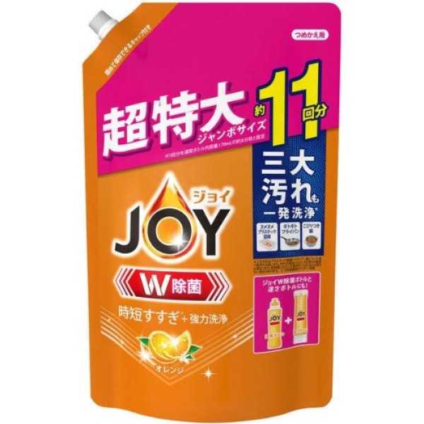 除菌ジョイ　コンパクト　Ｗ除菌　バレンシアオレンジの香り　詰め替え　ジャンボサイズ　１４２５ｍＬ