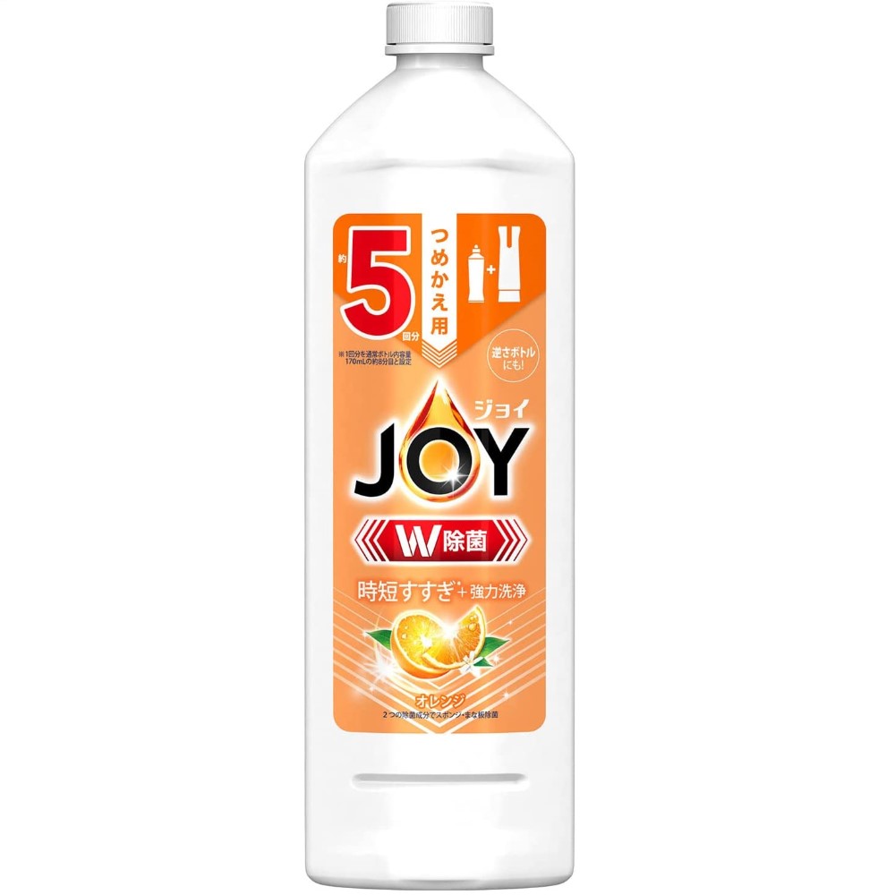 ＪＯＹ　ジョイ　Ｗ除菌　食器用洗剤　オレンジ　つめかえ用　特大サイズ　６７０ｍＬ